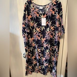 Junarose tropical print shirt dress